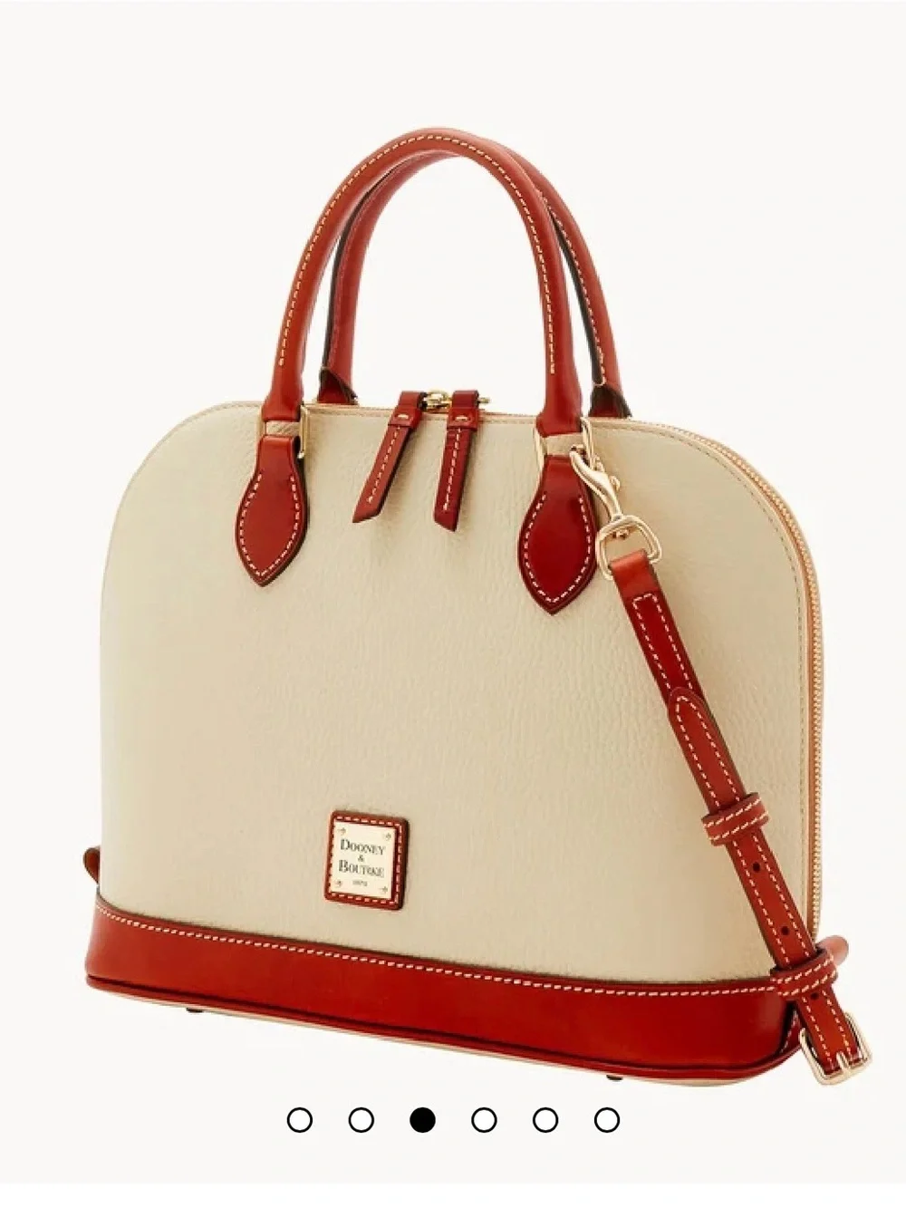 Dooney Bourke Women's Pebble Zip Zip Satchel Bone - SKU A646358